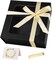 Black Gift Box with Window, 7.5"x7.5"x3.1" - Luxury Magnetic Lid Gift Box for Presents